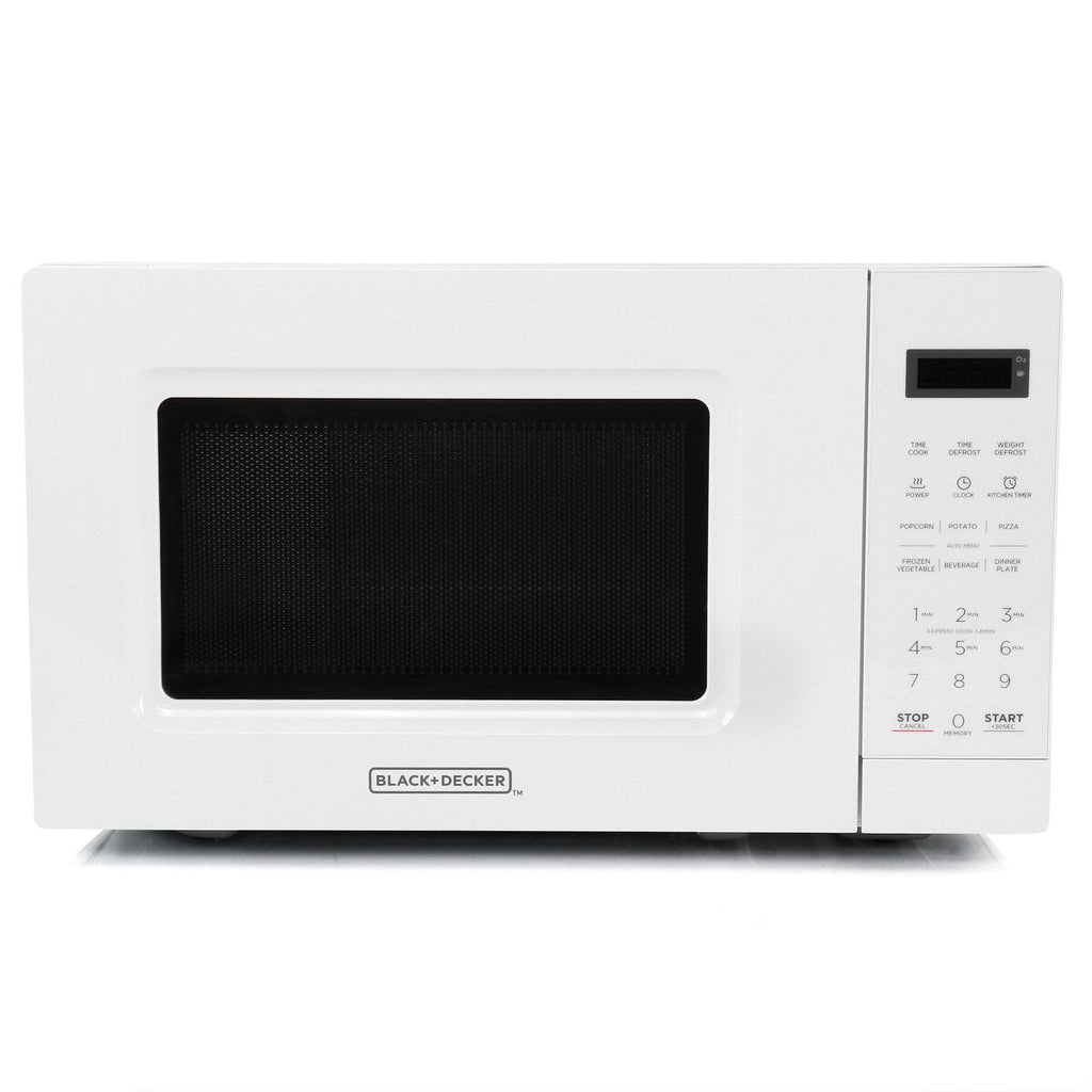 Four à micro-ondes numérique à LED de 0,7 pi³ et 700 W, blanc, avec sécurité enfant