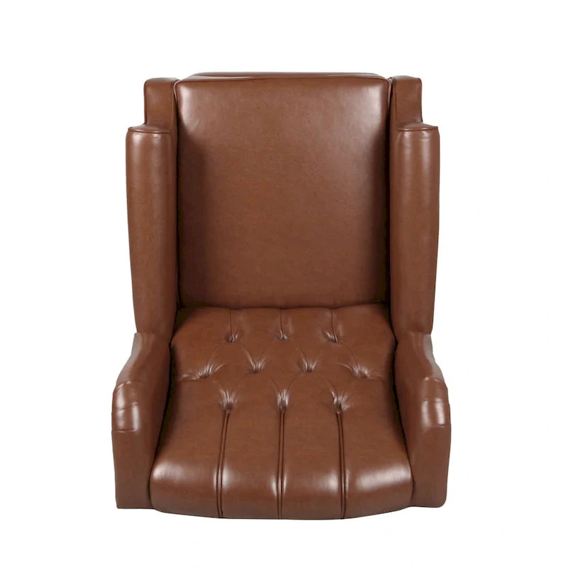 Fauteuil inclinable en cuir reconstitué Walter Brown par Christopher Knight Home