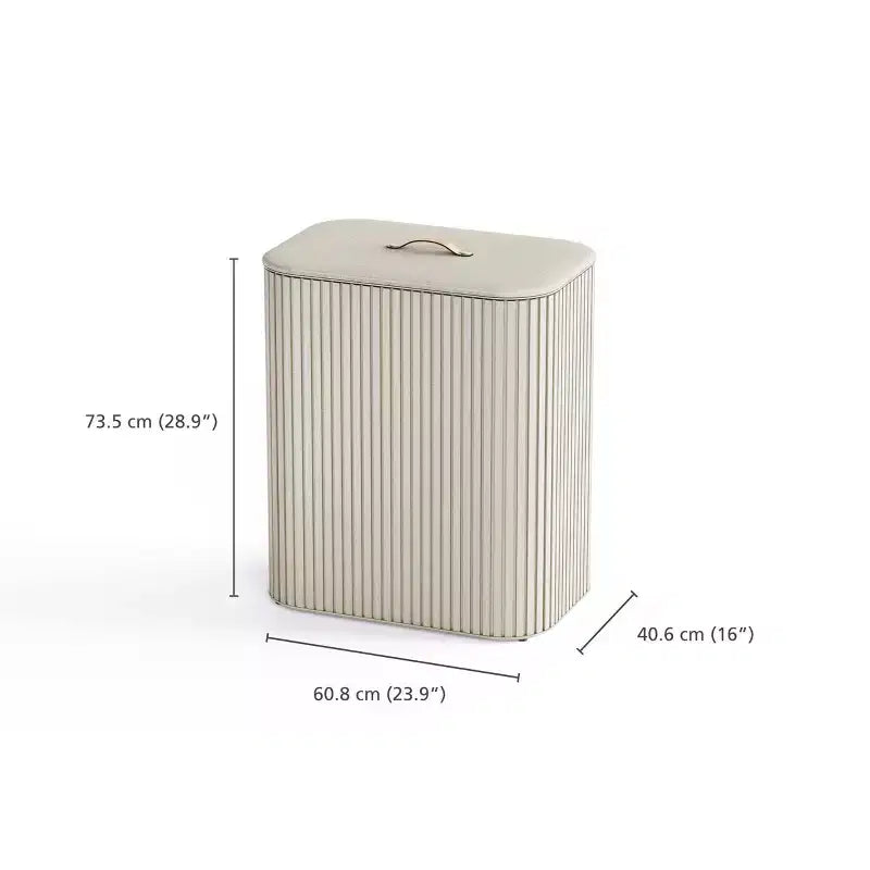 Panier à linge Joseph Joseph Tota Trio Luxe 90L en bambou avec séparation - Écru