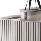 Panier à linge Joseph Joseph Tota Trio Luxe 90L en bambou avec séparation - Écru