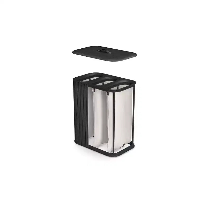 Panier à linge Joseph Joseph Tota Trio Luxe 90L en bambou - Noir Carbone