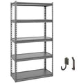 Atlas Shelving 5-Tier 30"x12"x60" 2000lbs Steel Boltless Shelving with Laminate Deck Hammertone: Adjustable Rust-Resistant Storage Racks