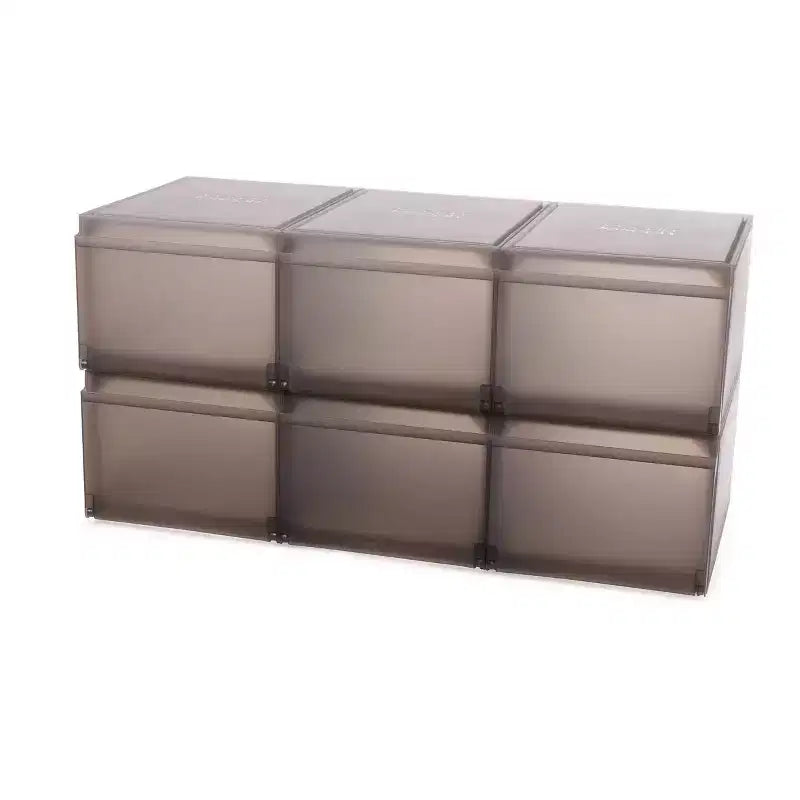 Joseph Joseph 6pk Shoe Case Premium Shoe Storage Box with Slide-Out Shoe Tray: Polypropylene Frame, Off-White, Holds 6 Pairs