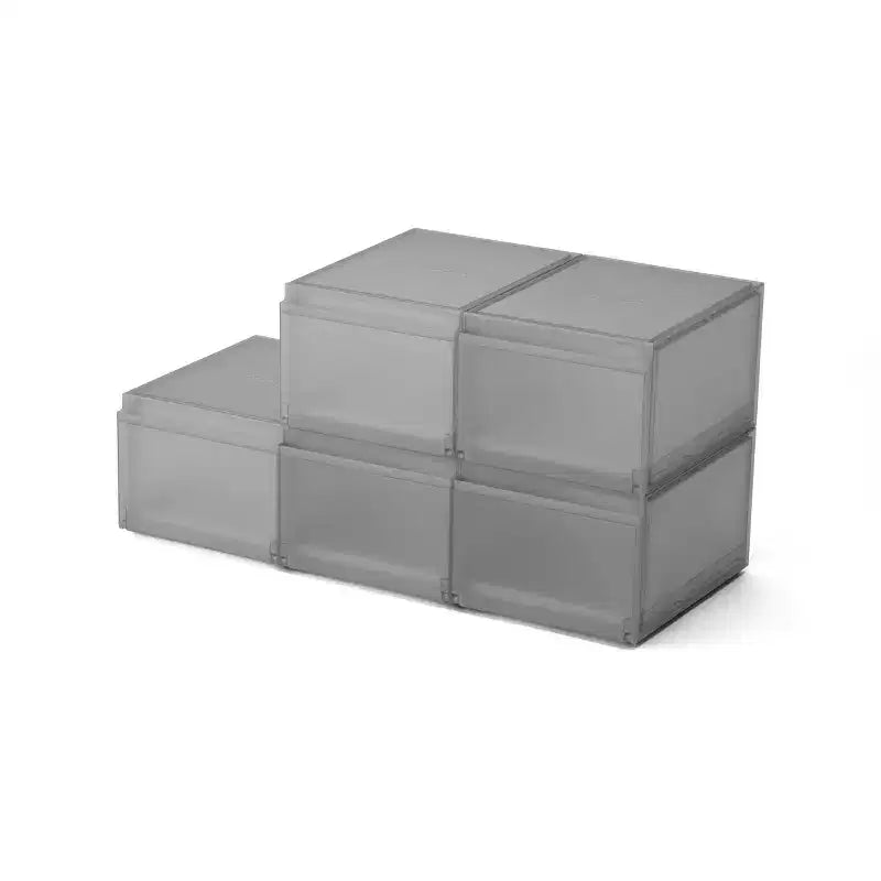 Joseph Joseph 6 boîtes de rangement de chaussures de qualité supérieure avec plateau coulissant : cadre en polypropylène, blanc cassé, peut contenir 6 paires