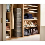 Joseph Joseph 6 boîtes de rangement de chaussures de qualité supérieure avec plateau coulissant : cadre en polypropylène, blanc cassé, peut contenir 6 paires
