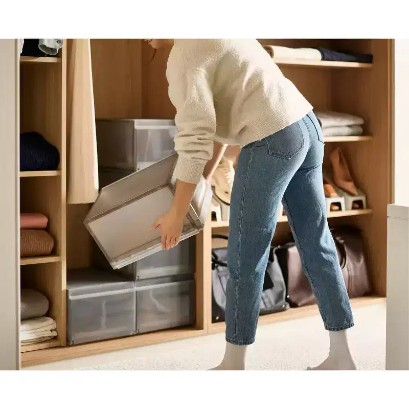 Joseph Joseph 6 boîtes de rangement de chaussures de qualité supérieure avec plateau coulissant : cadre en polypropylène, blanc cassé, peut contenir 6 paires
