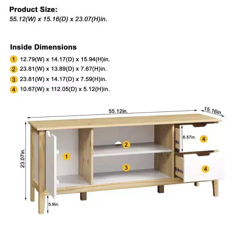 Meuble TV en bois Trendfurn Latera