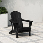Chaise Adirondack pliante d'extérieur tout temps Polytrends Laguna résistante à la décoloration pour patio