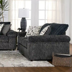 Ensemble canapé, causeuse et fauteuil câlin en velours côtelé à grosses côtes Nason de Roundhill Furniture