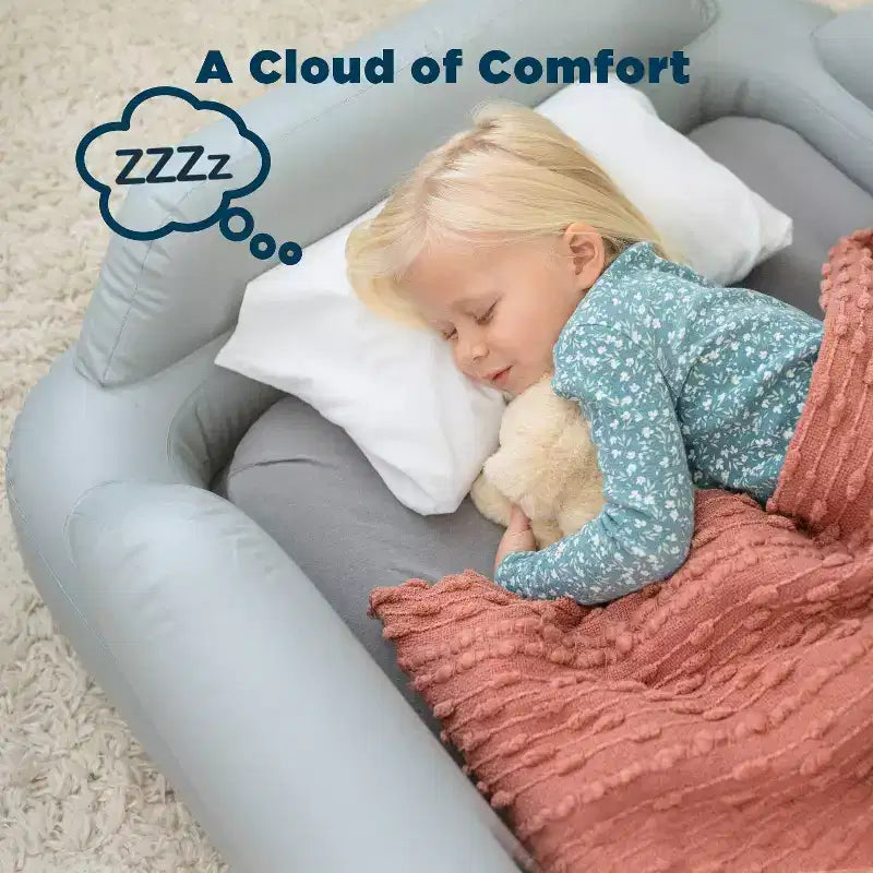 Lit gonflable pour tout-petits SlumberPod SlumberTot : cadre en PVC, gris, 2,82 kg