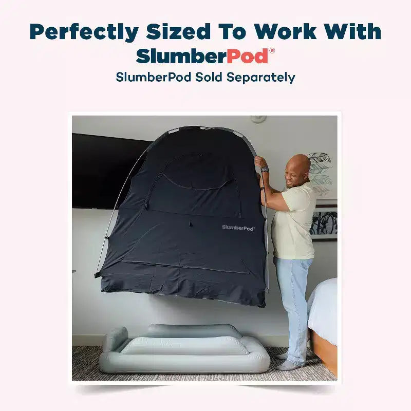 Lit gonflable pour tout-petits SlumberPod SlumberTot : cadre en PVC, gris, 2,82 kg