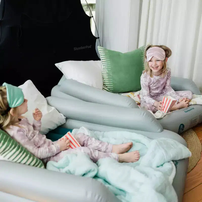 Lit gonflable pour tout-petits SlumberPod SlumberTot : cadre en PVC, gris, 2,82 kg