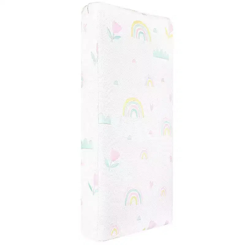 Matelas de berceau et de tout-petit Dream On Me 150 ressorts « Over the Rainbow » - Arc-en-ciel : Conception hypoallergénique à 2 étapes