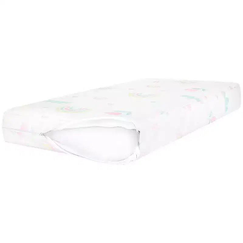 Matelas de berceau et de tout-petit Dream On Me 150 ressorts « Over the Rainbow » - Arc-en-ciel : Conception hypoallergénique à 2 étapes
