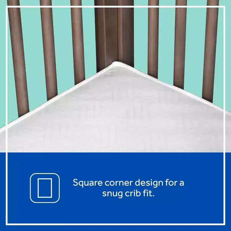 Matelas de berceau et de lit pour tout-petit Sealy Orion 2 étapes durable et antibactérien - Blanc