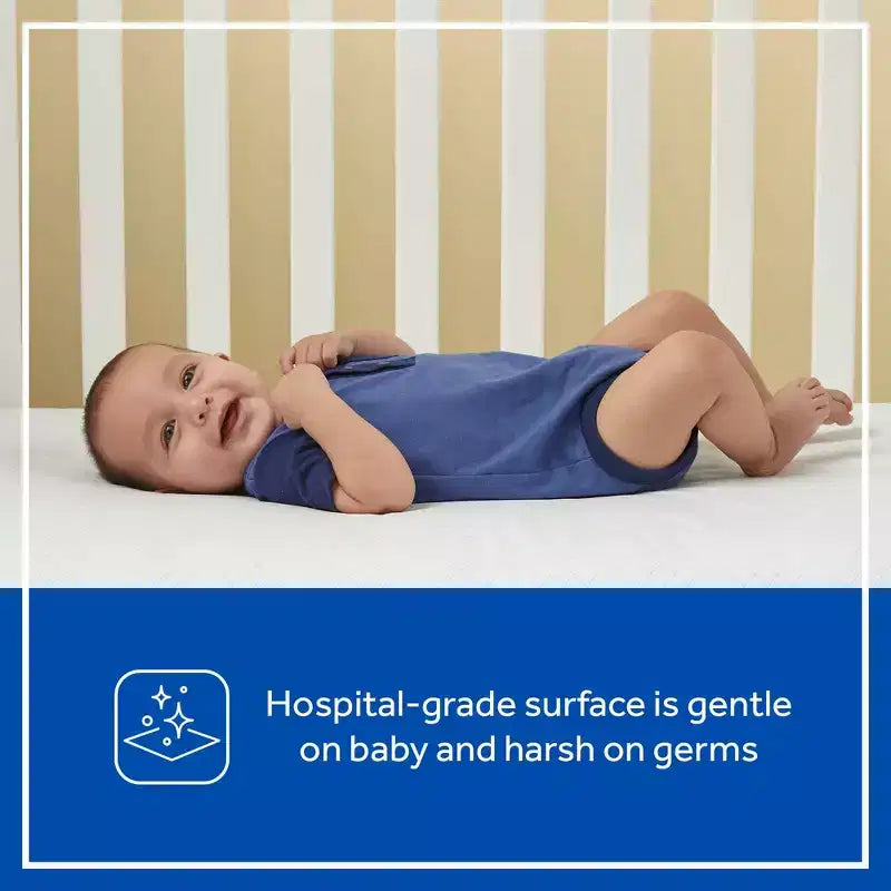 Matelas de berceau et de lit pour tout-petit Sealy Orion 2 étapes durable et antibactérien - Blanc