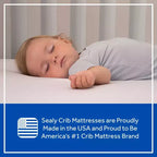Matelas de berceau et de lit pour tout-petit Sealy Orion 2 étapes durable et antibactérien - Blanc