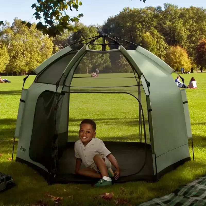 Parc d'activités pliable d'intérieur/extérieur Jeep by Delta Children Hex – Vert olive