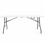 Costway Table pliante 6 pieds Portable Plastique Intérieur Extérieur Pique-nique Fête