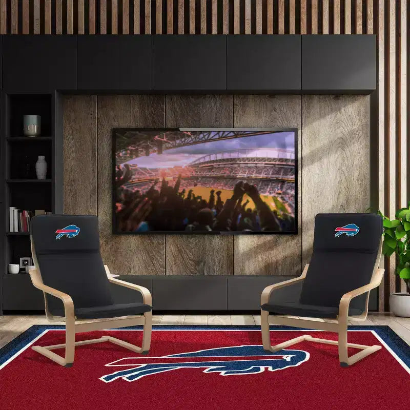 Chaise d'appoint en bois courbé NFL Buffalo Bills