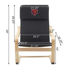 Chaise d'appoint en bois courbé NFL Chicago Bears