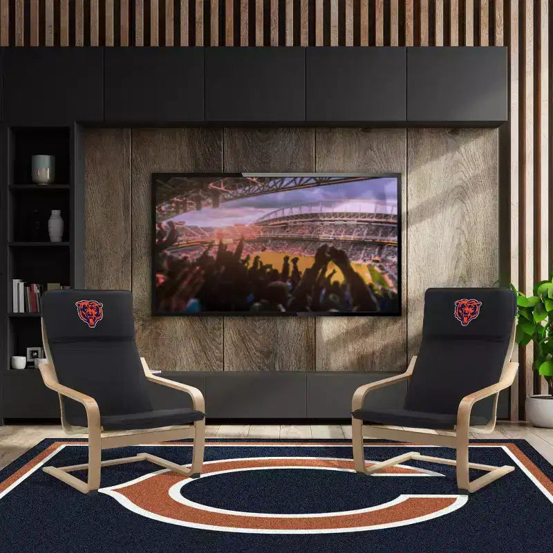 Chaise d'appoint en bois courbé NFL Chicago Bears