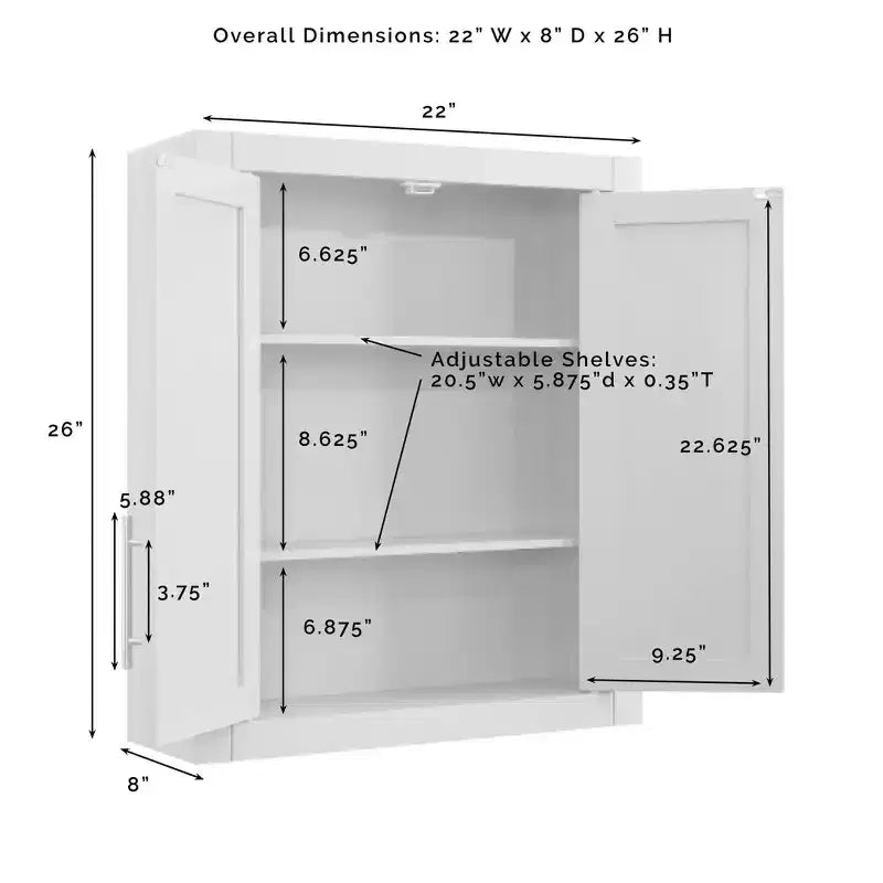 Armoire de rangement murale Crosley Savannah bleu marine