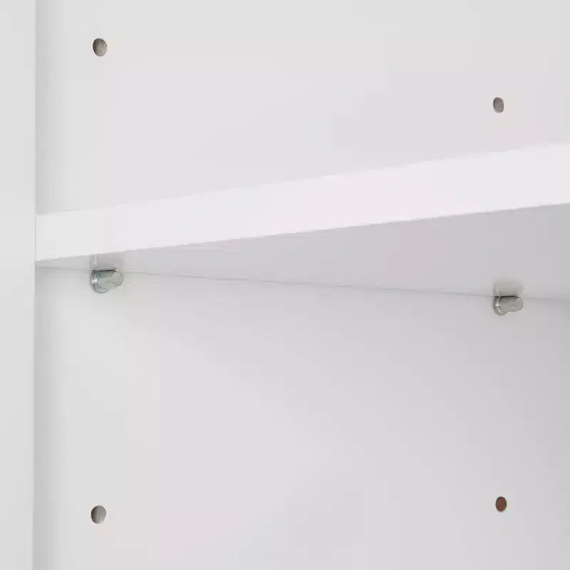 Meuble de rangement haut de salle de bain RiverRidge Home Monroe avec portes et étagères réglables - Blanc