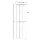 Meuble de rangement haut de salle de bain RiverRidge Home Monroe avec portes et étagères réglables - Blanc