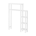 Meuble de rangement Dover à placer au-dessus des toilettes avec étagères latérales Blanc - Alaterre Furniture