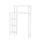 Meuble de rangement Dover à placer au-dessus des toilettes avec étagères latérales Blanc - Alaterre Furniture
