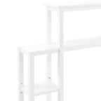 Meuble de rangement Dover à placer au-dessus des toilettes avec étagères latérales Blanc - Alaterre Furniture