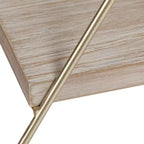 Kate & Laurel All Things Decor Étagère murale triangulaire Tilde à trois niveaux en bois et métal 20,8 po x 24,2 po Naturel/Doré