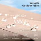 MAISON ARTS Parasol excentré rectangulaire de 4,5 m avec manivelle, parasol de marché double face d'extérieur avec lumières LED solaires et base incluse