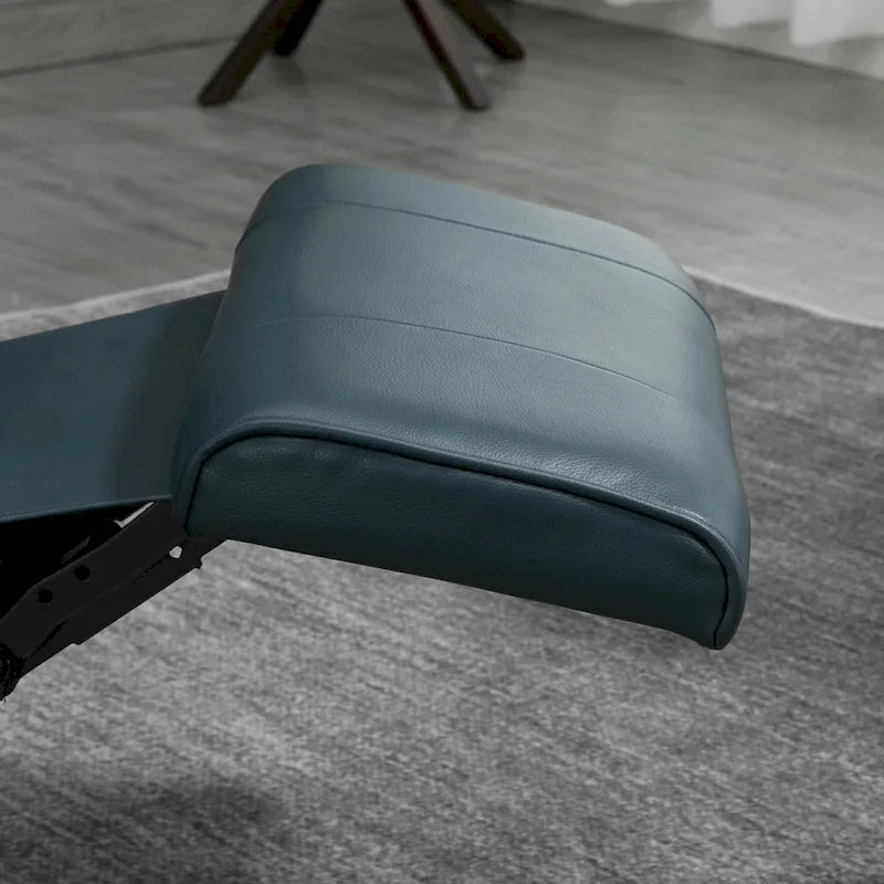 Fauteuil inclinable manuel pivotant en similicuir HomCom avec repose-pieds confortable et relaxant