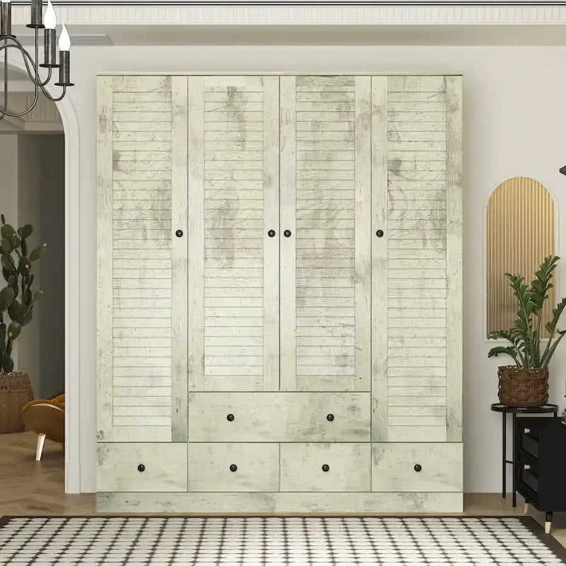 Armoire penderie placard 59L Grande armoire autonome blanche