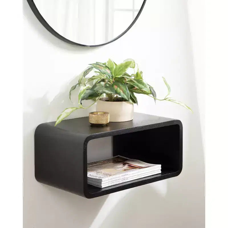 Kate & Laurel Deguara Étagère flottante noire 45,7 x 25,4 cm pour tous les décors