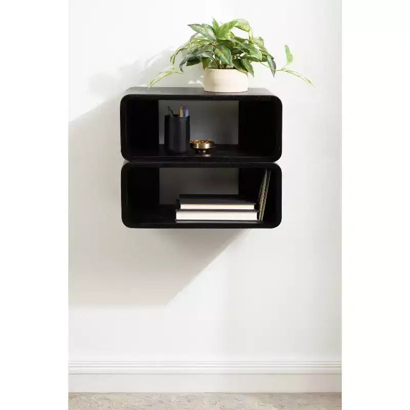Kate & Laurel Deguara Étagère flottante noire 45,7 x 25,4 cm pour tous les décors