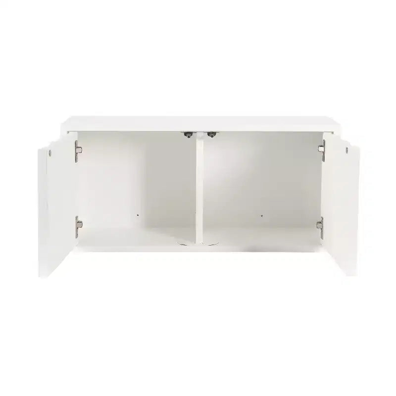 Kate & Laurel All Things Decor Armoire Murale Scallop Sartell Blanc 76 x 25 x 35 cm
