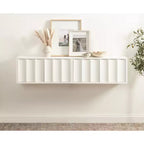 Kate & Laurel All Things Decor Armoire Murale Scallop Sartell Blanc 76 x 25 x 35 cm