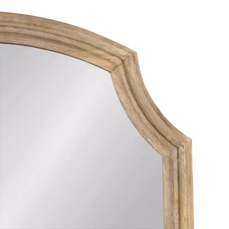 Miroir Arqué en Bois Carlow Naturel 23"x32" Kate & Laurel All Things Decor
