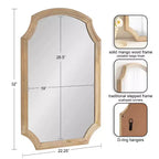 Miroir Arqué en Bois Carlow Naturel 23"x32" Kate & Laurel All Things Decor
