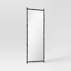 25"x65" Decorative Forged Metal Floor Mirror Black - Threshold™