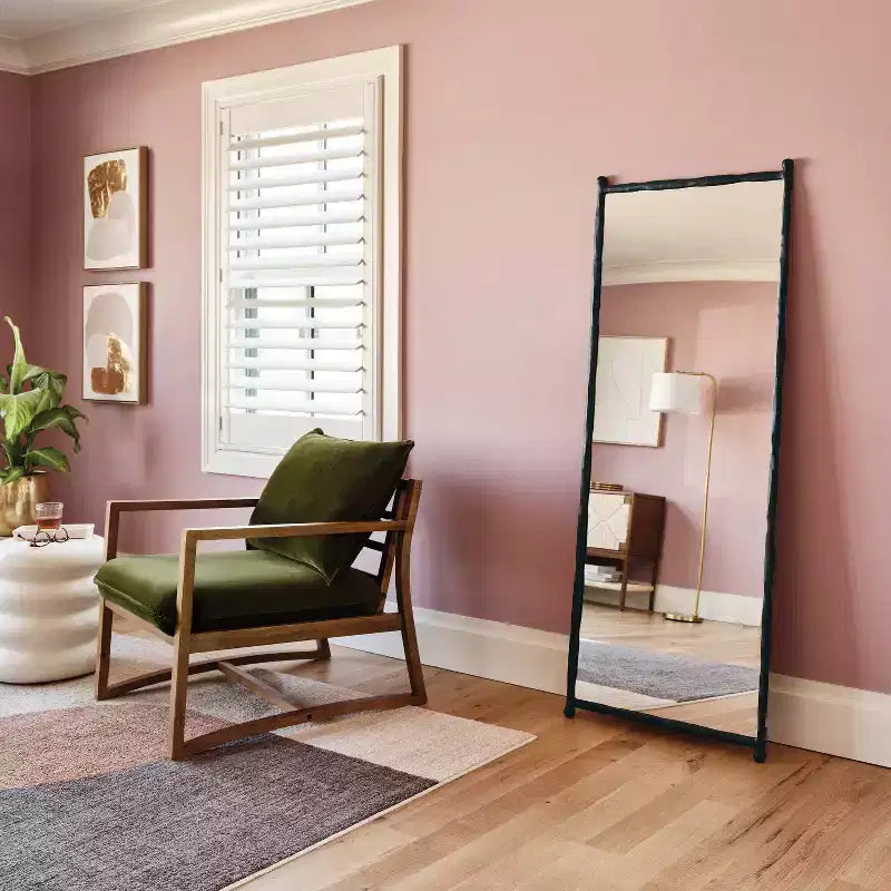 Miroir sur pied décoratif en métal forgé, 63,5 x 165 cm, noir - Threshold™