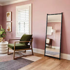 Miroir sur pied décoratif en métal forgé, 63,5 x 165 cm, noir - Threshold™