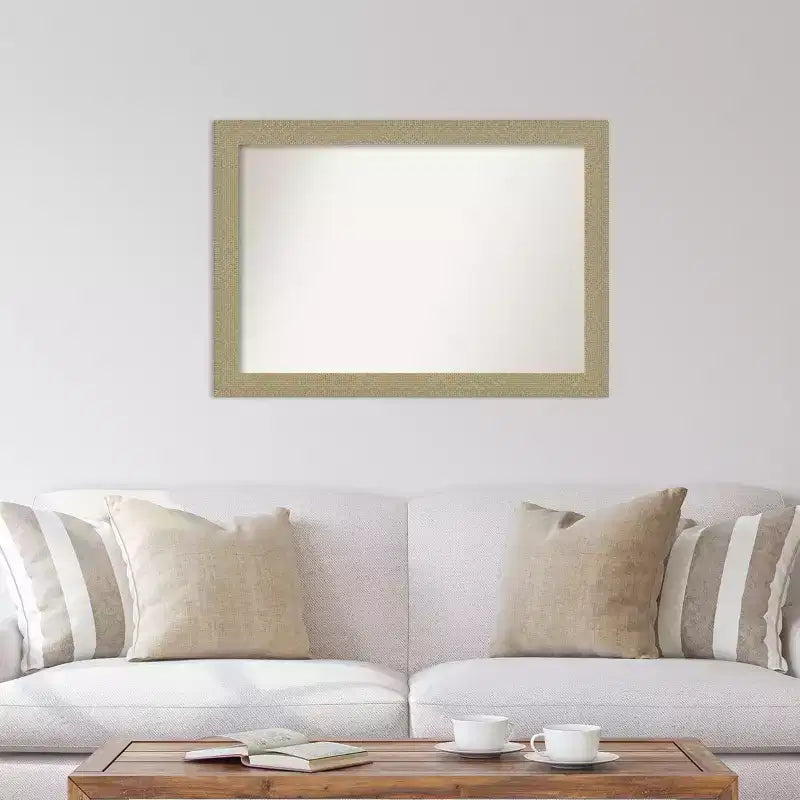 Miroir mural mosaïque doré non biseauté 40 po x 28 po - Amanti Art