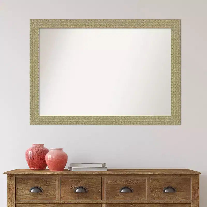 Miroir mural mosaïque doré non biseauté 40 po x 28 po - Amanti Art