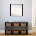 Miroir mural étroit noir Avon non biseauté 28" x 28" - Amanti Art