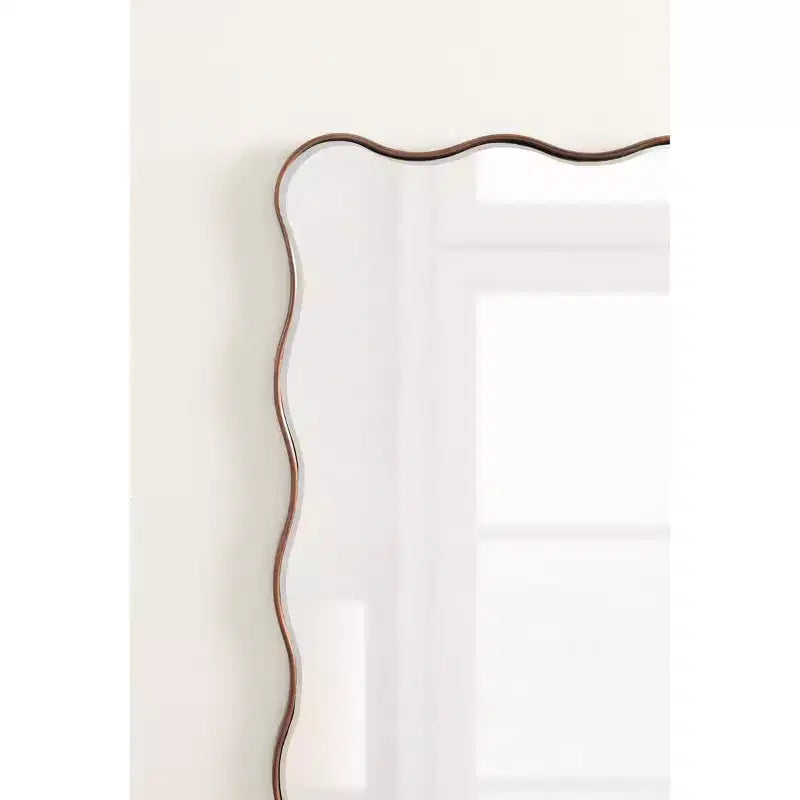 Kate et Laurel Tous Articles de Décoration 24"X36" Miroir Rectangulaire Festonné Viona Bronze