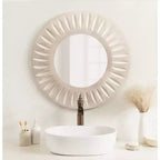 Miroir en bois sculpté Usra 66 x 66 cm Kate & Laurel All Things Decor